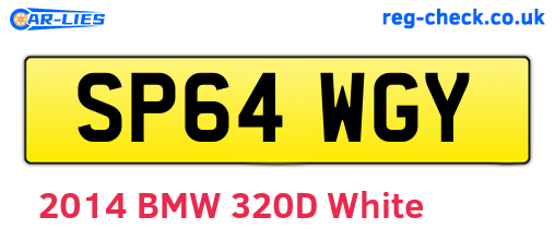 SP64WGY are the vehicle registration plates.