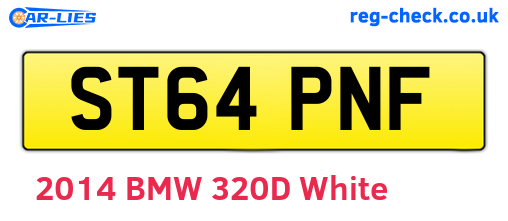 ST64PNF are the vehicle registration plates.