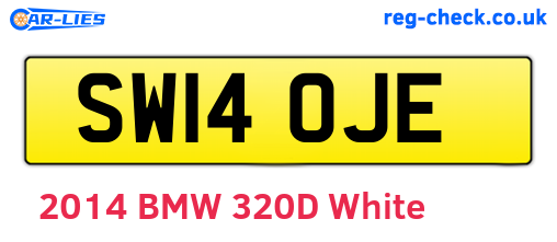 SW14OJE are the vehicle registration plates.