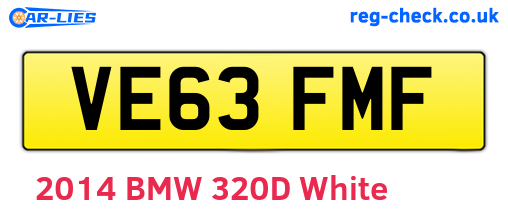 VE63FMF are the vehicle registration plates.