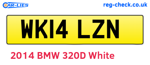 WK14LZN are the vehicle registration plates.