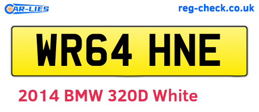 WR64HNE are the vehicle registration plates.