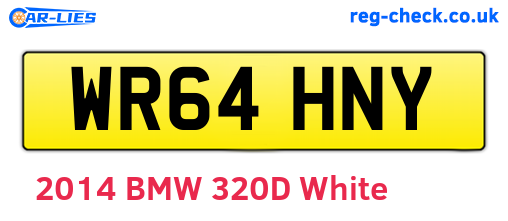WR64HNY are the vehicle registration plates.