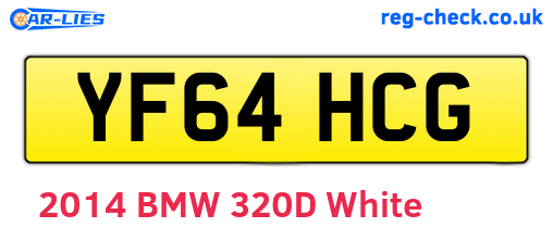 YF64HCG are the vehicle registration plates.
