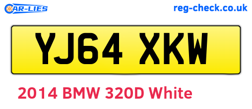 YJ64XKW are the vehicle registration plates.