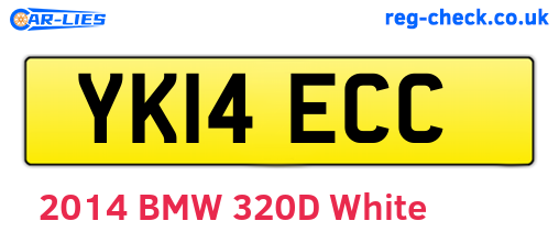 YK14ECC are the vehicle registration plates.