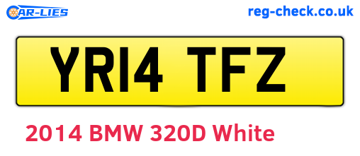 YR14TFZ are the vehicle registration plates.
