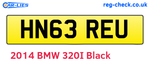 HN63REU are the vehicle registration plates.