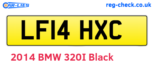 LF14HXC are the vehicle registration plates.