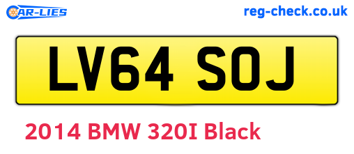 LV64SOJ are the vehicle registration plates.
