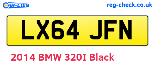 LX64JFN are the vehicle registration plates.