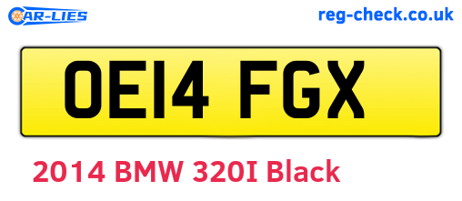 OE14FGX are the vehicle registration plates.