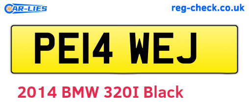 PE14WEJ are the vehicle registration plates.