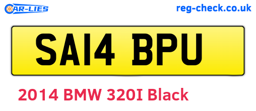 SA14BPU are the vehicle registration plates.