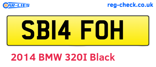 SB14FOH are the vehicle registration plates.
