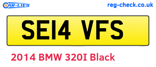 SE14VFS are the vehicle registration plates.