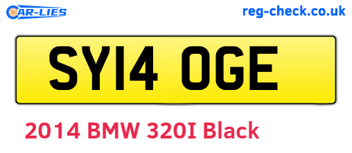 SY14OGE are the vehicle registration plates.