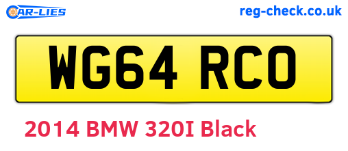 WG64RCO are the vehicle registration plates.