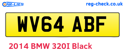 WV64ABF are the vehicle registration plates.