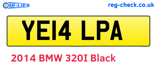 YE14LPA are the vehicle registration plates.