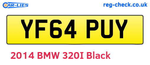 YF64PUY are the vehicle registration plates.