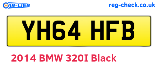 YH64HFB are the vehicle registration plates.
