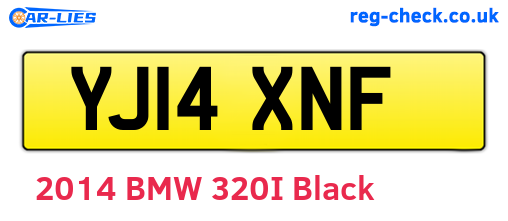 YJ14XNF are the vehicle registration plates.