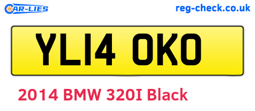 YL14OKO are the vehicle registration plates.