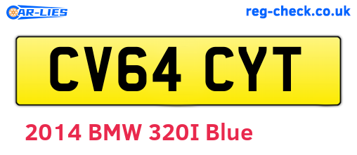 CV64CYT are the vehicle registration plates.