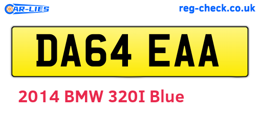 DA64EAA are the vehicle registration plates.
