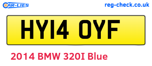 HY14OYF are the vehicle registration plates.
