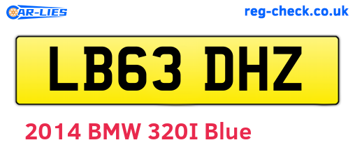 LB63DHZ are the vehicle registration plates.