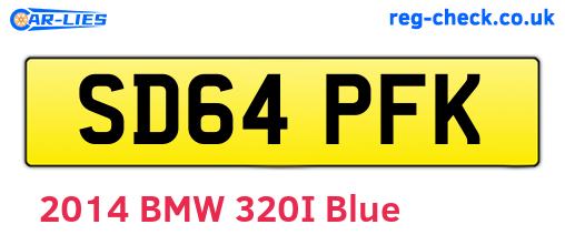 SD64PFK are the vehicle registration plates.