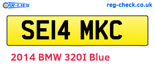 SE14MKC are the vehicle registration plates.
