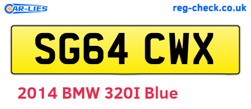 SG64CWX are the vehicle registration plates.