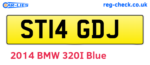 ST14GDJ are the vehicle registration plates.