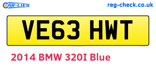 VE63HWT are the vehicle registration plates.