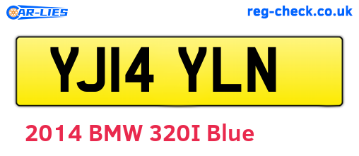 YJ14YLN are the vehicle registration plates.