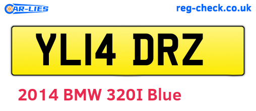 YL14DRZ are the vehicle registration plates.