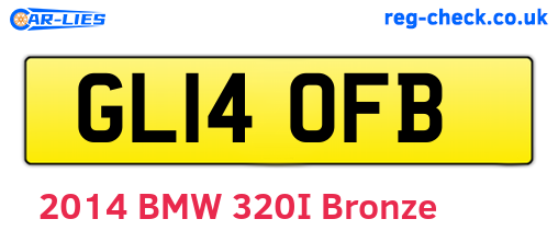 GL14OFB are the vehicle registration plates.