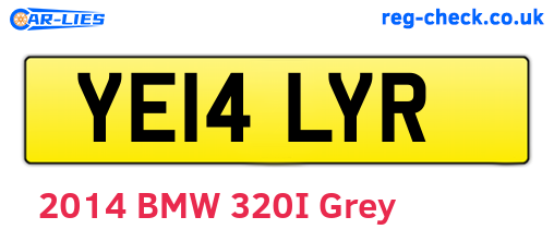 YE14LYR are the vehicle registration plates.