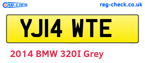 YJ14WTE are the vehicle registration plates.