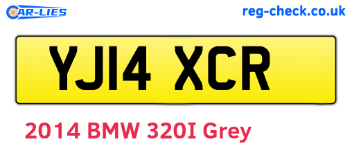 YJ14XCR are the vehicle registration plates.