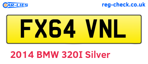 FX64VNL are the vehicle registration plates.