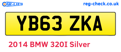 YB63ZKA are the vehicle registration plates.