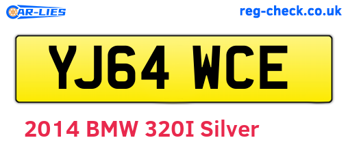 YJ64WCE are the vehicle registration plates.