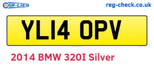YL14OPV are the vehicle registration plates.