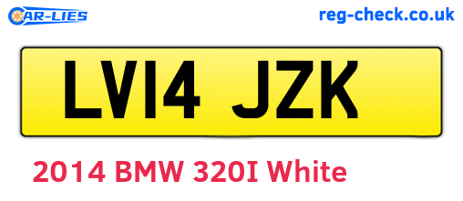 LV14JZK are the vehicle registration plates.
