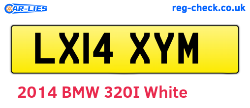 LX14XYM are the vehicle registration plates.
