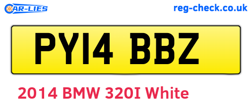 PY14BBZ are the vehicle registration plates.